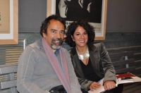 Maria Eugenia Massa, dello staff del Festival, con l'attore messicano Damián Alcázar